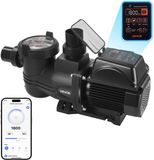 VEVOR Zwembadpomp 33.000 L/U, Variabele Snelheid, 17M Opvoerhoogte, 1.650W