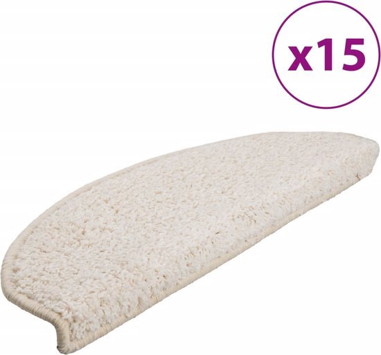 vidaXL 15 st Trapmatten 65x25 cm wit