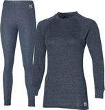 Heatkeeper Thermoset Dames Comfort - Thermoshirt + Thermo Legging - Antraciet Melange-L