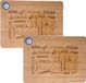 Secret de Gourmet 2x Stuks tapas serveerplank rechthoek 38 x 28 cm van bamboe hout