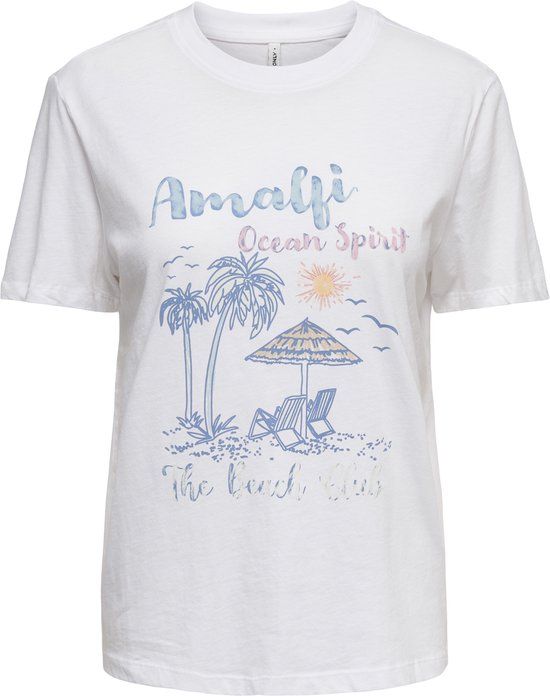 ONLY - ONLLUCY MONJA SS TOP JRS NOOS - Meisjes - T-shirts - Maat S - Wit