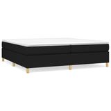 vidaXL Boxspringbedframe, zwart, 200x200 cm, met stoffen bekleding