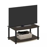 Furinno Kleine tv-kast met 2 legplanken, donkerbruin/zwart, 40,13 x 40,13 x 27,94 cm