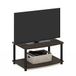 Furinno Kleine tv-kast met 2 legplanken, donkerbruin/zwart, 40,13 x 40,13 x 27,94 cm
