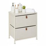 5five Badkamerkast Pisa - 2 mandjes - beige - 45 x 30 x 51 cm - metaal/hout/stof