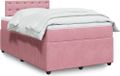Maison Exclusive - Sommier à lattes de lit avec matelas rose 120x200 cm velours