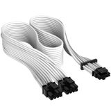 Corsair CP-8920332 - Câble PCIe Gen 5 12VHPWR 600W gainé individuellement premium - Blanc