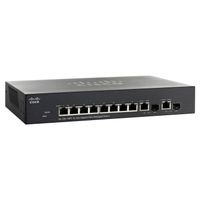 Cisco Small Business SG300-10PP Commutateur L3 Gigabit Ethernet PoE Géré - 8 Ports - Noir