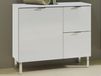 MANAU Meuble sous-lavabo 1 porte 2 tiroirs blanc