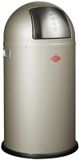 WESCO Pushboy Prullenbak | 50 Liter | Metaal - Nieuwzilver | Vuilnisbak - Made in Germany