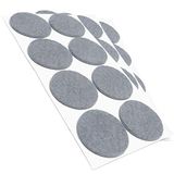 Adsamm® 24 x Zelfklevende Viltglijders Grijs Ø 50 mm Rond 3,5 mm Dikte Meubel- en Vloerbescherming