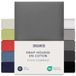 Dreamzie Boxspring Hoeslaken 140x200 cm - 160x200 cm, 100% Katoen Jersey, Matrashoogte Tot 37 cm, Hypoallergeen, Oeko-Tex, Antraciet