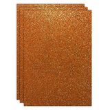 RAYLU PAPER Glitterkarton, A4, 200 g/m² dik, karton met glitter, voor knutselwerk, 3 stuks (brons)