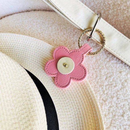 Hoeden Clips voor op reis, tassen, rugzakken, draagtassen, koffers, bloemvormige leren hoedenclips, sleutelhangeraccessoires voor hoeden Rooz