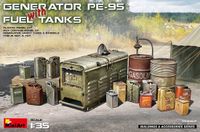 MiniArt Modelbouwpakket Militaire voertuigen - 35662 PE-95 Generator met Brandstofvaten - Drums en JerryCans Plastic - 1:35 - Modelbouw