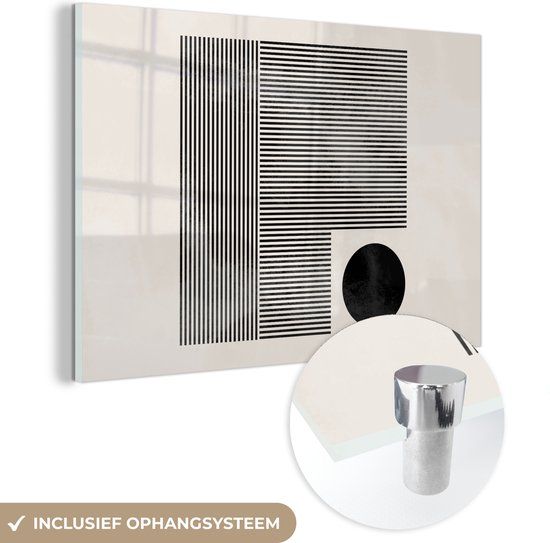 MuchoWow® Glass Painting 150x100 cm - Acrylic Glass Painting - Rectangle - Minimalism - Abstract - Photo on Glass - Paintings