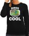 Bellatio Decorations Bol Dieren vogels sweater zwart dames - birds are serious cool trui - cadeau sweater kolibrie vogel vliegend/ vogels liefhebber XXL