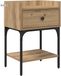 vidaXL Nachtkastje Artisan Eiken 40 x 29 x 60 cm Bewerkt hout