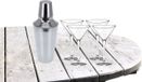 Royal Leerdam Cocktailshaker 500 ML met 4x Cocktailglazen Martini transparant 250 ML
