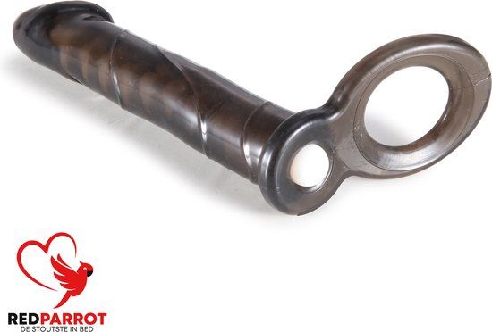 Vibrerende Strap-on - Double Pleasure - 15CM - Zwart