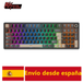 RK ROYAL KLUDGE R98Pro Bedraad Spaans mechanisch toetsenbord 98 toetsen PBT Keycaps Gasket RGB Metalen knop Gamer-toetsenbord Hot-swappable