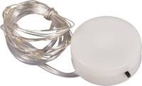Rayher hobby materialen Micro lichtsnoer - 1x - 10 led lampjes - warm wit - 120 cm