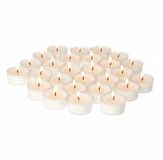 Merkloos / Sans marque Citrus Citronella Waxinelichtjes met geur - 27x stuks - 4 branduren - transparante cup
