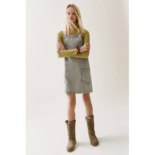 Mango Kids denim spijkerjurk grey denim