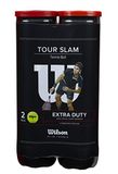Wilson Tennisballen Tour Slam voor alle voeringen, geel, 2 blikjes met elk 4 ballen, WRT115302