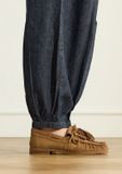 Manfield Dames Cognac Suède Loafers Maat 40