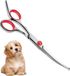 Bol Ciseaux courbés pour chiens et chats - Acier inoxydable haute performance revêtu de titane - Ciseaux de ponçage à pointe ronde de sécurité - 6 pouces