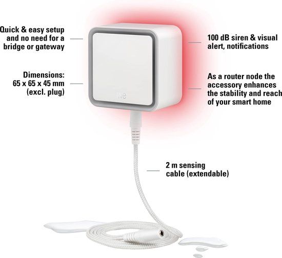 Eve Systems Eve Water Guard Slimme Watermelder - Compatibel met Apple HomeKit
