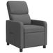 vidaXL Fauteuil Donkergrijs Polyester