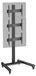 KIMEX Support TV rond pour 3 écrans, convient aux écrans de 40 à 65 pouces, hauteur 240 cm, noir