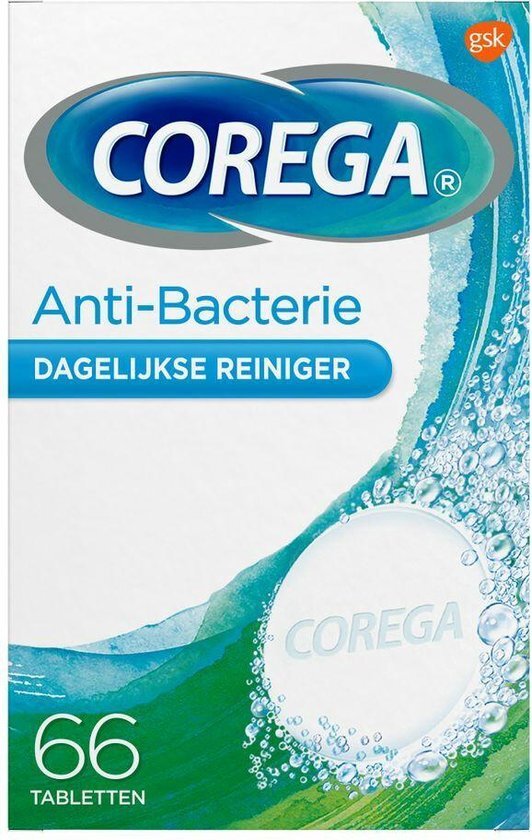 Corega Tabs anti-bacterieel Bruistabletten 66 stuks