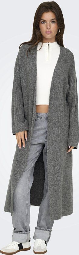 ONLY ONLALPHA LS MAXI CARDIGAN KNT - Grijs - Maat XL - Dames