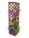 Merkloos Relaxdays Plantenbak met klimrek - 180x55x51 cm - bruin