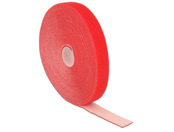 DeLOCK 18724 Klittenband - Rood - 20mm - 2,00cm