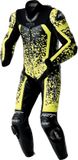 RST Pro Series D3O Airbag geperforeerd eendelig leren motorfietspak - Fluo-geel/zwart/neon-geel - 2XL