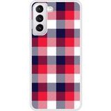 Samsung Bedrukt siliconen hoesje compatibel met Galaxy S21 Tartan Tricolor