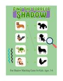 Find The Correct Shadow: Fun Shadow Matching Game for Kids. Ages: 3-6