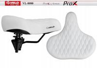 Velo Fietszadel Comfort Zadel Dames/Heren - Foam Unisex Wit