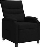vidaXL Fauteuil inclinable Noir Tissu