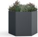 Westmann Varia 77, bac à fleurs surélevé en métal, hexagonal, anthracite