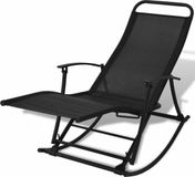 vidaXL Fauteuil de jardin acier et textilène noir