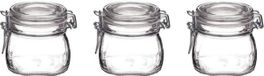 Bormioli Rocco Weckpot - 3x - 500 ml - met rubberen ring - inmaakpot - beugelsluiting