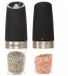 Kinghoff Set van 2 Zwaartekracht Peper- en Zoutmolens - Elektrisch, Keramisch Maalmechanisme, LED Verlichting - Noir mat (50 ml)