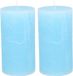 Atmosphera Bougie pil - 2x - bleu clair - 7 x 13 cm