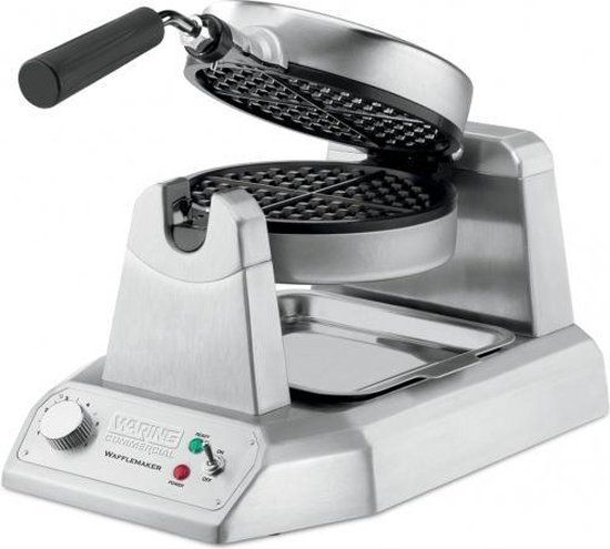 Waring Pro WWD180 Wafelijzer - 4 Wafels - 1200W - Zwart/Zilver