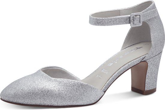 Tamaris 1-24432-41 919 Silver Glam Women's Sandals - Size 39